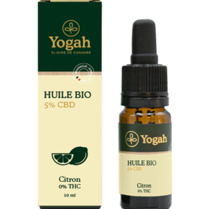 Huile CBD Bio 05% Citron 10mL - YOGAH