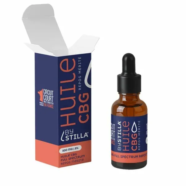 Huile CBG Full Spectrum 05% Repos Mérité 10mL - BY STILLA