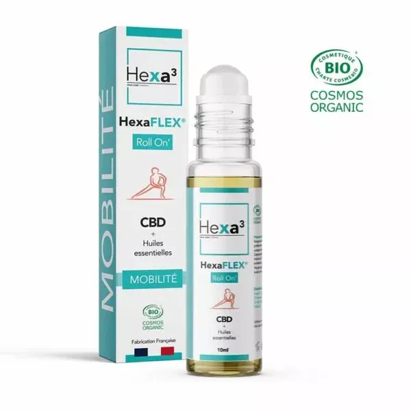 Roll-on CBD Huiles Essentielles Bio Mobilité 10ml - HEXA3