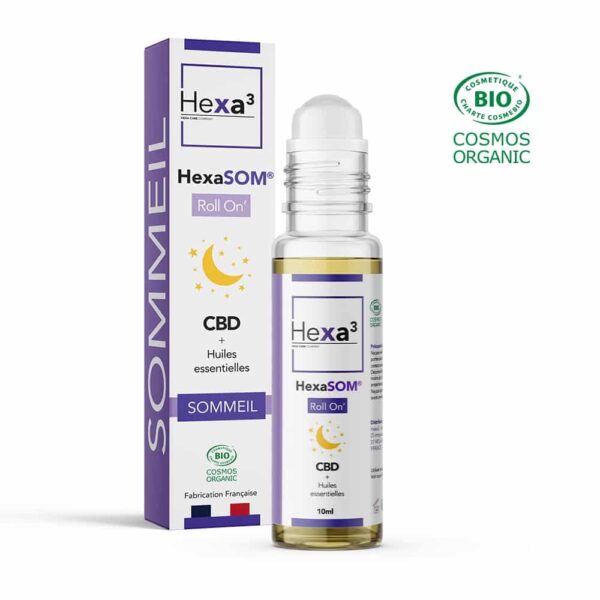 Roll-on CBD Huiles Essentielles Bio Sommeil 10ml - HEXA3