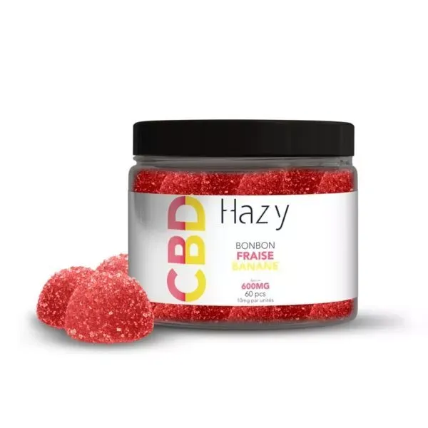 Bonbons CBD Fraise Banane x60 - HAZY