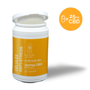 Gélules CBD Anti-Stress 25mg - NATURE & CBD