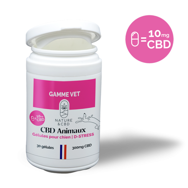 Gélules CBD Chien D-STRESS 10% - NATURE & CBD