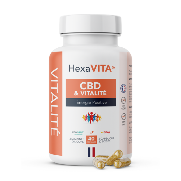 Gélules CBD Vitalité Energie Positive - HEXA3