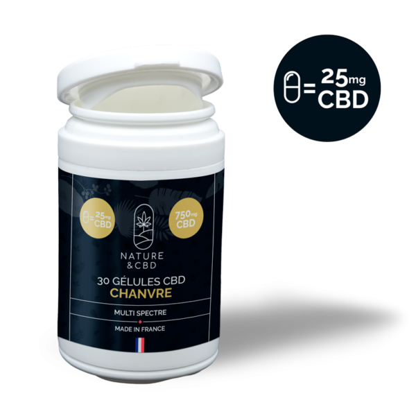 Gélules CBD au Chanvre 25mg - NATURE & CBD