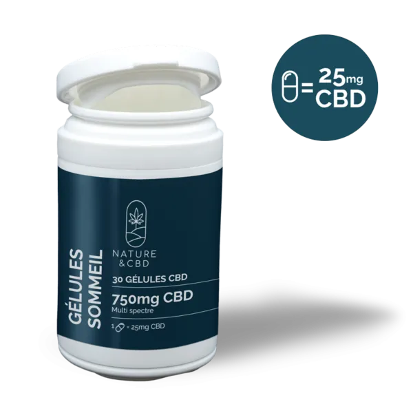 Gélules CBD Sommeil 25mg - NATURE & CBD