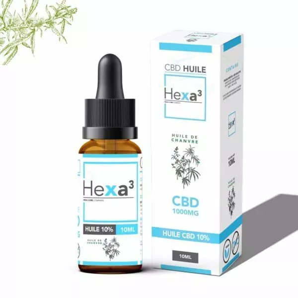 Huile de Chanvre au CBD 10% 10ml - HEXA3