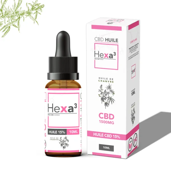 Huile de Chanvre au CBD 15% - HEXA3