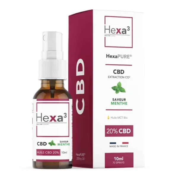 Huile MCT CBD 20% Menthe - Spray - HEXA3