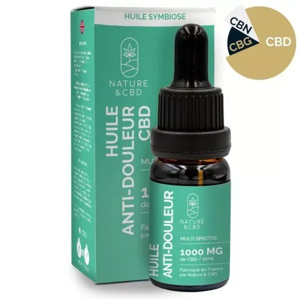 Huile CBD 10% Multi Spectre Anti-Douleurs Symbiose 10mL - NATURE & CBD