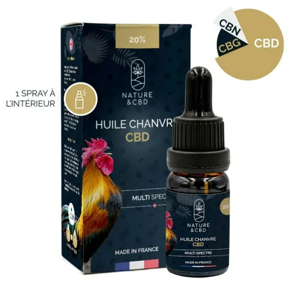 Huile CBD Chanvre 20% Full Spectrum 10ml - NATURE & CBD