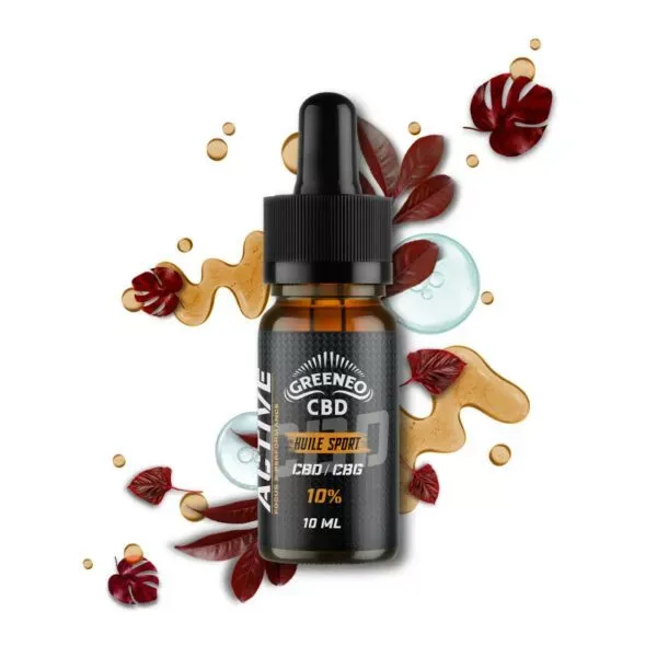 Huile CBD CBG 10% Sport 10mL - GREENEO