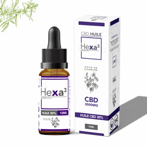 Huile de Chanvre au CBD 30% 10ml - HEXA3