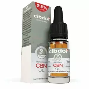 Huile de CBN:CBD à 2.5% de CBN et 2.5 % de CBD Cibdol