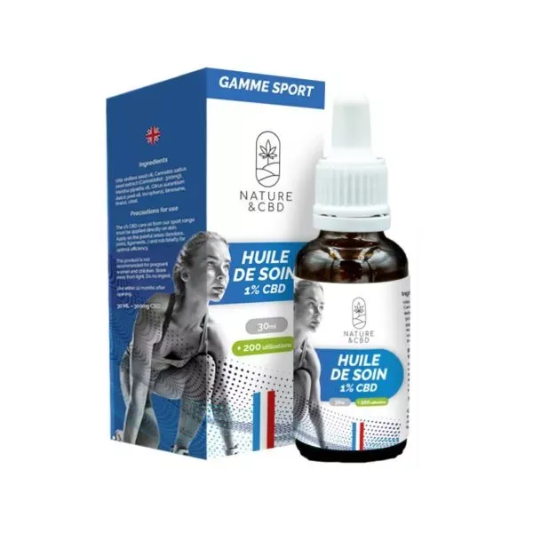 Huile de Soin CBD 30ml Sport - NATURE & CBD