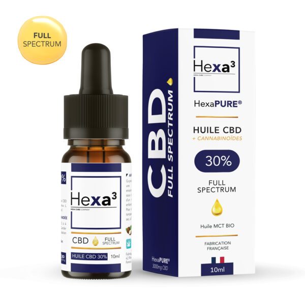 Huile CBD 30% Full Spectrum Bio 10ml - HEXA3