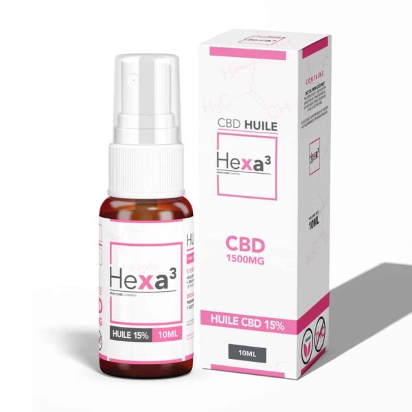 Huile MCT CBD 15% Spray 10ml - HEXA3