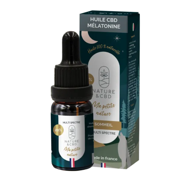 Huile CBD 20% Multi Spectre Mélatonine Sommeil 10ml - NATURE & CBD