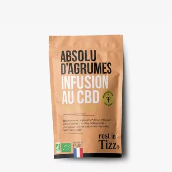 Infusion bio au CBD Absolu d'agrumes de Rest In Tizz pas cher