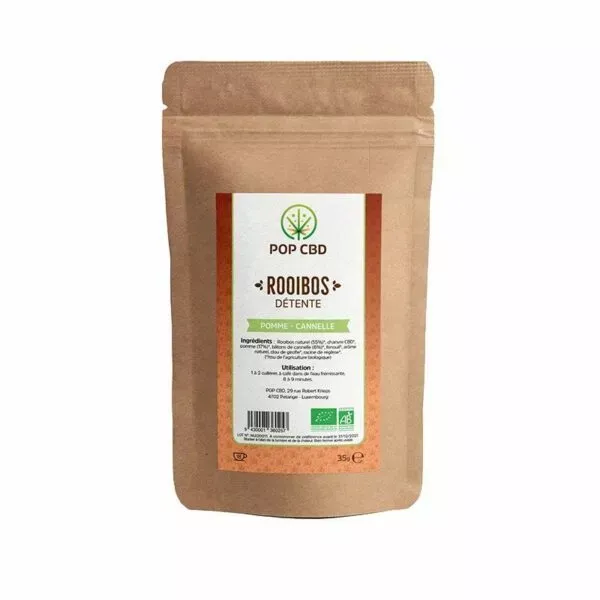 Infusion Chanvre Rooibos Détente Pomme-Cannelle - POP CBD