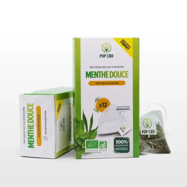 Infusion CBD Menthe Douce en Sachet Pyramide - POP CBD