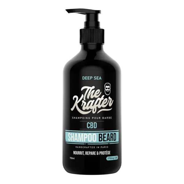 Shampoing Barbe CBD 750ml Deep Sea - THE KRAFTER