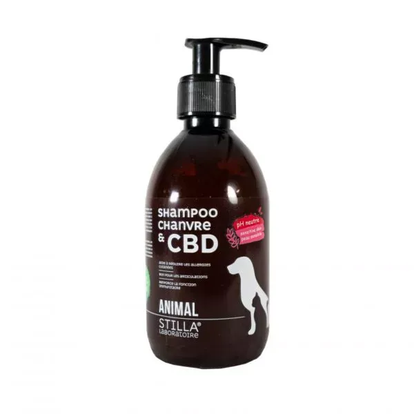 Shampoing Chanvre et CBD pour animaux 300ml - Sensitive - STILLA