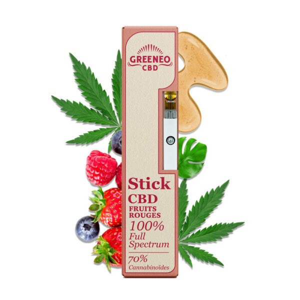 Pen Stick CBD Fruits Rouges 70% Full Spectrum - GREENEO