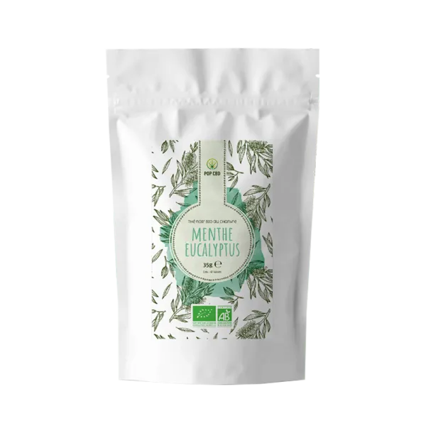 Thé Noir BIO Chanvre - Menthe Eucalyptus - POP CBD