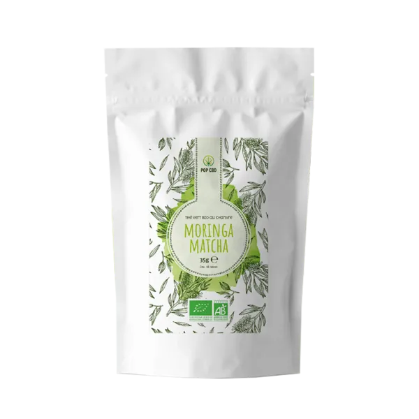 Thé Vert BIO Chanvre - Moringa Matcha - POP CBD